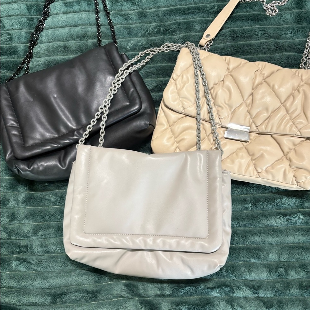 Elegant Black, Cream, and Gray Women's Bags